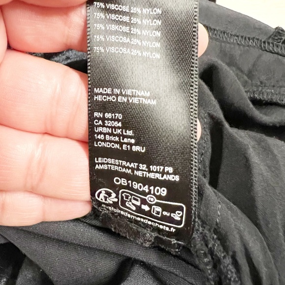 Free People Womens Black Follow The Sun Boho One Piece Velvet Jumpsuit Size XL - Picture 9 of 10